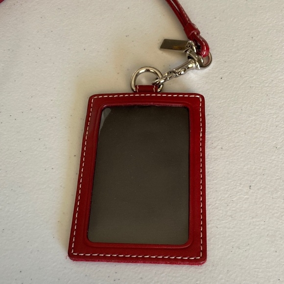 COACH Red Key & ID/Card Holder - Picture 5 of 10